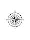 Megapap Decorațiune Siluetă Compass Neagră Din Metal 45x3x45cm