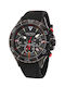 Nautica Watch Battery with Black Leather Strap