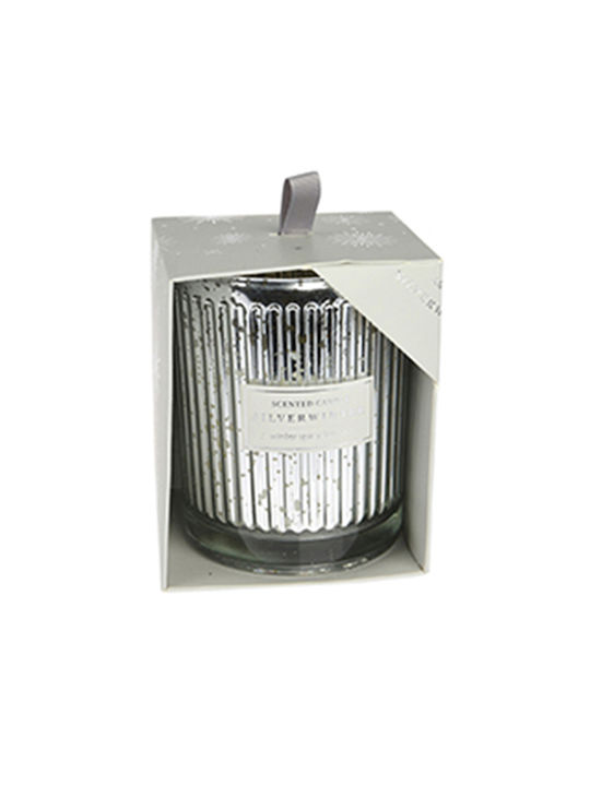 Zaros Scented Candle Jar Silver 8x10cm 1pcs