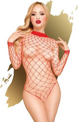 Penthouse Scandalous Mesh Teddy Red