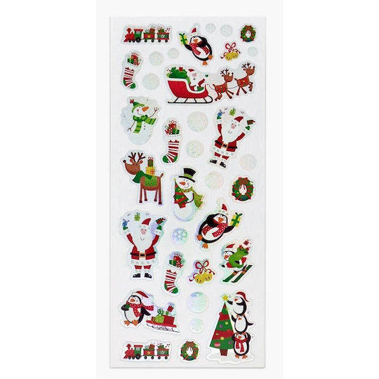 Exas Paper Crăciun Autocolante cu Design Άγιου Βασίλη Xmas Santa Friend 11x31cm.