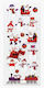 Exas Paper Crăciun Autocolante pentru Perete Xmas Train Set 11x31cm.