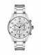 Beverly Hills Polo Club Men's Watch 45mm Chronograph Battery with Silver Metal Bracelet