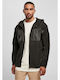 Men's Fleece Jacket Hooded Black