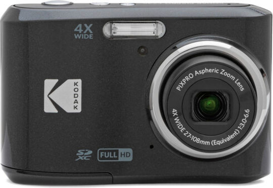 Kodak PIXPRO FZ45 Friendly Compact Φωτογραφική Μηχανή 16MP Οπτικού Ζουμ 4x με Οθόνη 2.7" Μαύρη