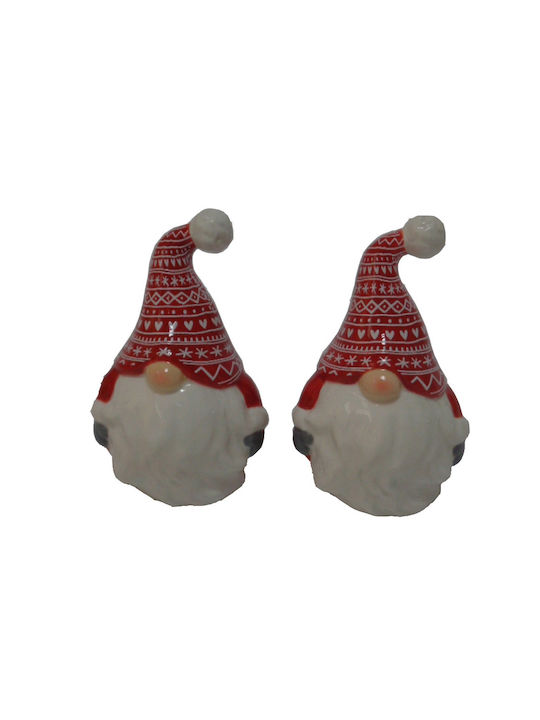 Marva Weihnachts-Salz- und Pfeffer-Set Keramisch Rot L5.7xB5.3xH9.2cm. 2Stück