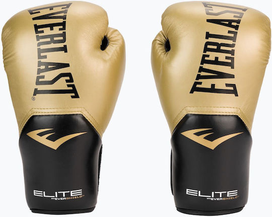 Everlast Elite 10 Γάντια Πυγμαχίας για Αγώνα Χρυσά