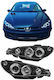 Μπροστινά Φανάρια Angel Eyes για Peugeot 206 1998-2003 2τμχ