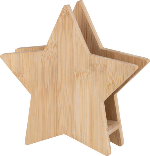 Raeder Christmas Case for Paper Napkins Wooden Beige L18.5xW18xH5cm.