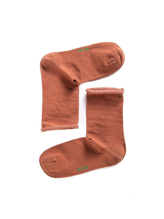 ME-WE Women's Solid Color Socks Orange