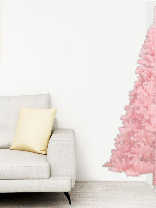 Χριστουγεννιάτικο Δέντρο Ροζ Τοίχου 180εκ με Μεταλλική Βάση