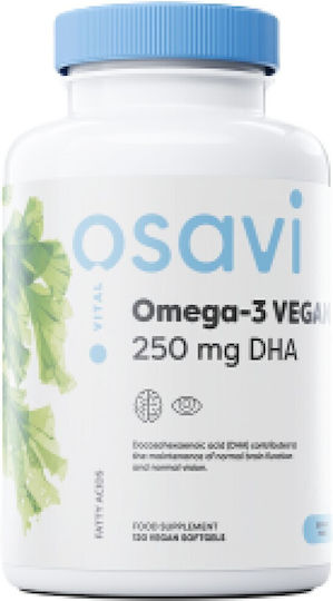 Osavi Omega 3 Vegan DHA Μουρουνέλαιο 250mg 120 φυτικές κάψουλες