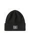 DC Label Knitted Beanie Cap Black