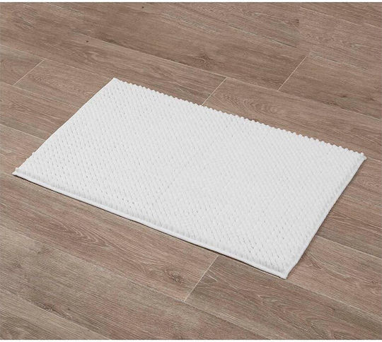 Αντιολισθητικό Πατάκι Μπάνιου Microfiber Λευκό 50x80εκ.