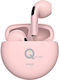 Aiwa AT-X80Q In-ear Bluetooth Handsfree Ακουστικά με Θήκη Φόρτισης Ροζ