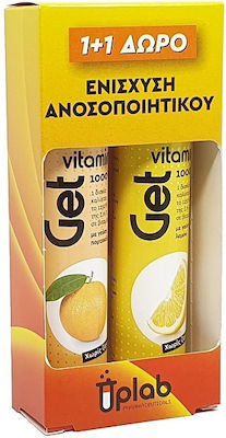 Uplab Pharmaceuticals Get Up Vitamin C Vitamin for Energy & Immune System Boost 1000mg 40 eff. tabs