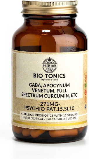 Bio Tonics Gaba, Apocynum Venetum, Full Spectrum Curcumin 271мг 90 вегетариански капсули