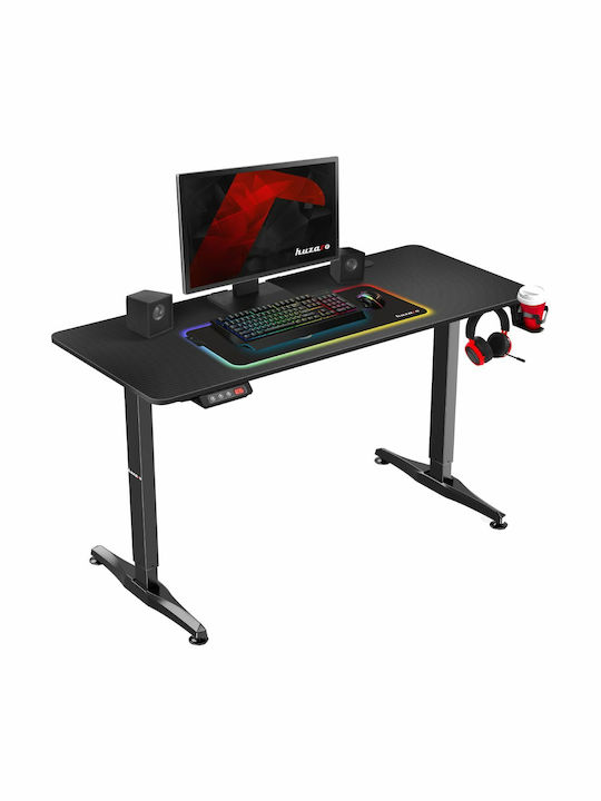 Hero 8.5 Gaming Desk with Metal Legs Black L140xW60xH74cm