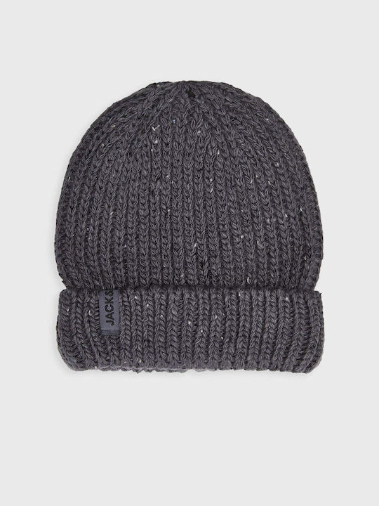 Jack & Jones Ribbed Beanie Cap Grey