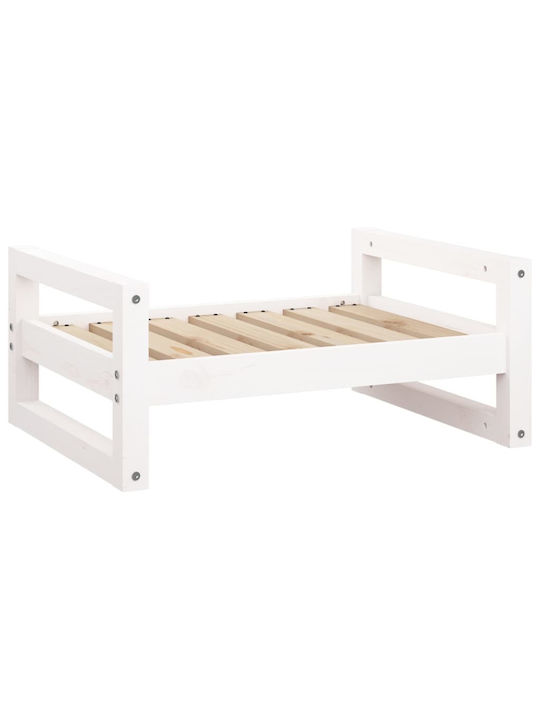 vidaXL Loft Bed Pat Câine Alb 65.5x50.5cm.