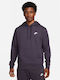 Nike Sportswear Club Men's Sweatshirt with Hood and Pockets Purple