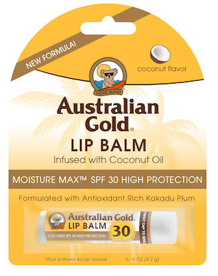 Australian Gold Coconut Flavour Gold Sunscreen Stick Lips SPF30