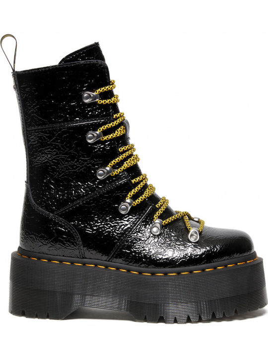Ghilana Max Stiefeletten Damen aus Lackleder Schwarz