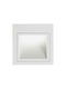 V-TAC Pătrat Metalic Spot Încorporat cu LED Integrat și Lumină Alb Natural Alb 7.2x7.2cm. 1buc
