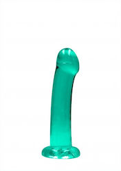 Shots Real Rock Crystal Clear Dildo With Suction Cup Dildo με Βεντούζα Green 18cm
