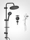 DuscheLine Prestige Icon Duschsäule ohne Armatur 95 cm Schwarz