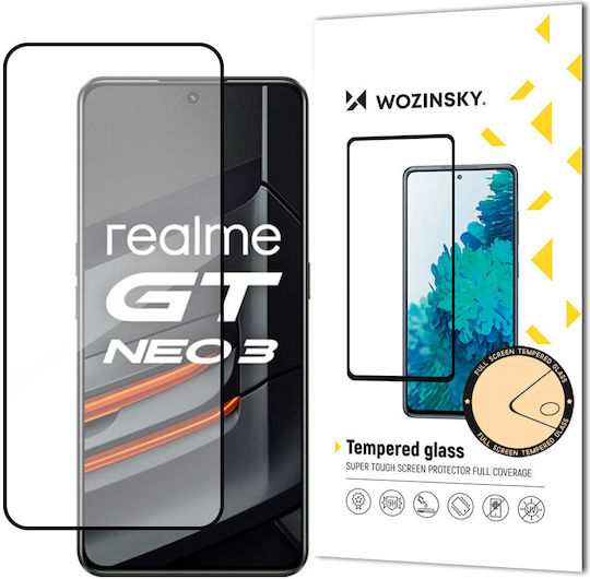 Wozinsky Case Friendly Adeziv complet Full Face Tempered Glass Negru (Realme GT Neo 3)