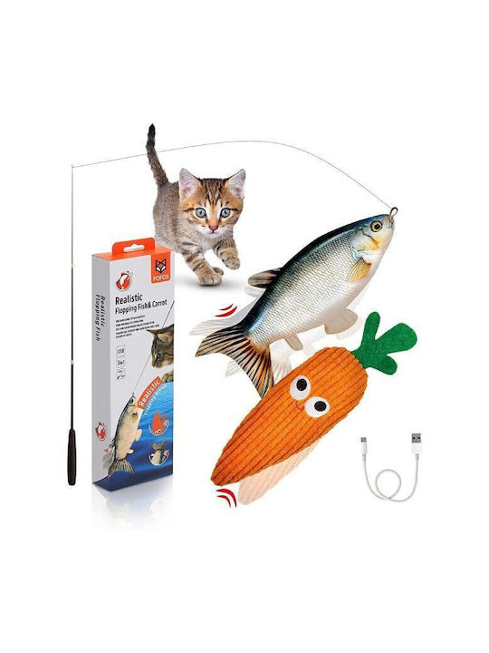 Fofos Flopping Fish & Carrot Automat Jucărie pentru pisici
