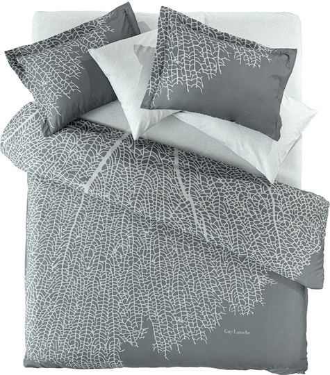 Guy Laroche Bettbezug Baumwolle Übergröße 225x245 Diaz Aqua / Grey