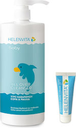 Helenvita Baby All Over Cleanser 1000ml with Pump & Intensive Hand Cream 25ml