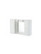 Bega Plast 7666747 Rectangular Bathroom Mirror made of Plastic with Cabinet, Shelf & Light Socket 60x40cm White