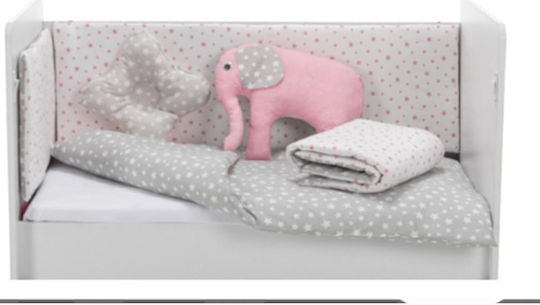 abo Baby Crib Bedding Set Queens Crown 6pcs Pink