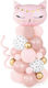 Pink Balloon Bouquet Cat Decoration Set for Party GBN12