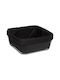 Marva Brotkorb Metall Schwarz 26x26x12cm