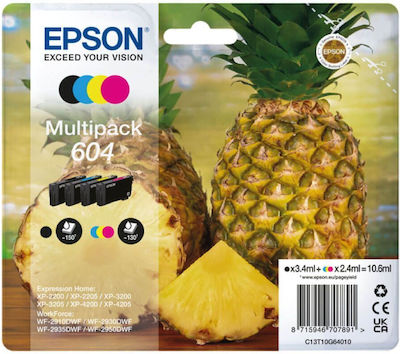 Epson 604 4 Inkjet Printer Cartridges Multipack Yellow / Cyan / Magenta / Black (C13T10G64010)