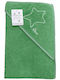 Beboulino Hooded Baby Bath Towel Green 70203450002