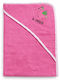 Beboulino Baby Bath Towel Bathrobe Hooded Unicorn Fuchsia 75x75cm