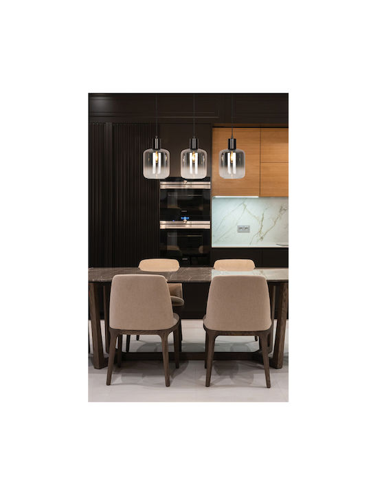Viokef Adam Pendant Light Black Rail with Socket E27 70x132x132cm