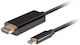 Lanberg HDMI Cable Male - USB-C Male 1m Black