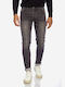 Herren Jeanshosen Elastisch Slim Fit Grau