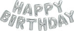 Set of 13 Balloons Foil Silver Birthday-Celebration Letters 43cm