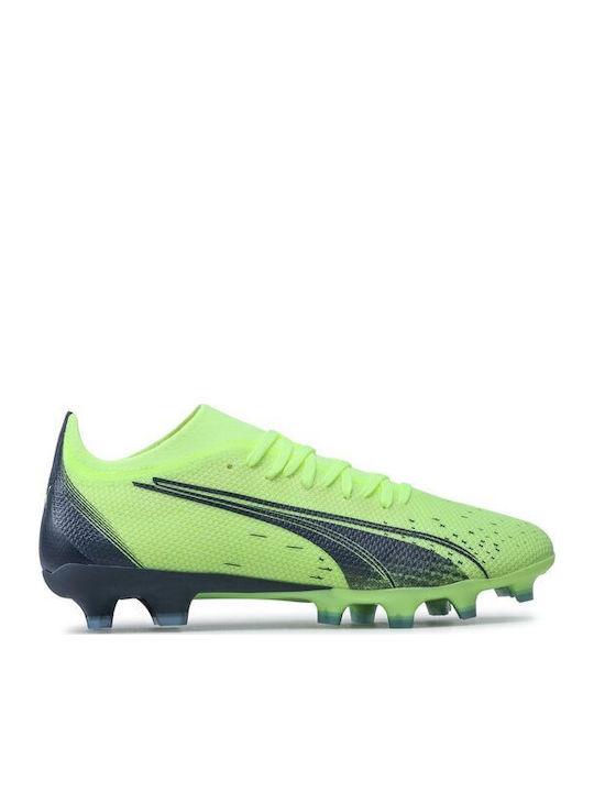 PUMA Ultra Mach Football Shoes with Cleats Fizzy Light / Parisian Night / Blue Glimmer