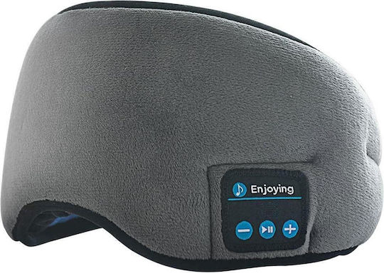 Travel Music Eye Cover Μάσκα Ύπνου Πολυεστερική με Bluetooth Ακουστικά Γκρι