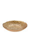 JK Home Decoration Dekorative Schüssel Glas Gold 30x30x6cm 1Stück