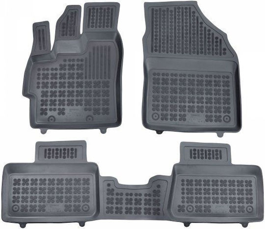 Rezaw Plast Set of Front and Rear Mats 3pcs Tray Type for Toyota Aygo 2022+ Black