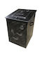 Ξ-8 Metallic Box Wood Storage 53x43x38cm Silver